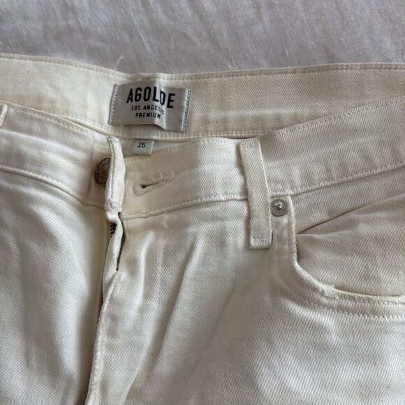 AGolde White Crop Jeans - Picture 2 of 5